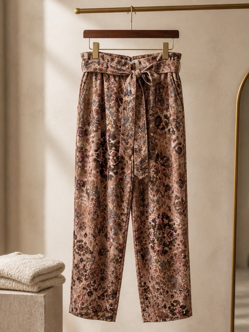 Jules & Leopold Paperbag Waist Tapered Pants Womens size small